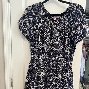 Blue, Black, and White Juicy Couture Dress - 100% Silk